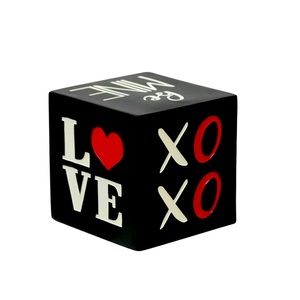 Ashland Dice Valentine’s Day Cube Wooden Tabletop Decor 4”